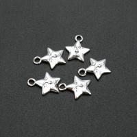 Sterling Silver Star Pendants, 925 Sterling Silver, plated 12mm Approx 3.5mm 