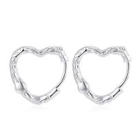 Brass Lever Back Earring, Heart, plated, fashion jewelry & for woman & hollow 15mm 