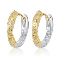 Brass Huggie Hoop Earring, plated, fashion jewelry & for woman [