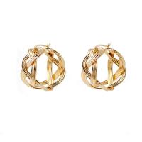Brass Drop Earring, gold color plated, fashion jewelry & for woman, 30mm 