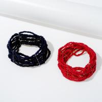 Glass Seed Beads Bracelets, Seedbead, fashion jewelry & multilayer & for woman Inner Approx 65mm [