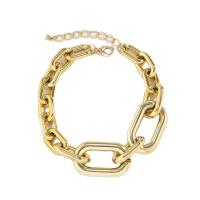 Fashion Choker Necklace, Copper Coated Plastic, with 2.7inch extender chain, gold color plated, fashion jewelry & for woman Approx 13.8 Inch 