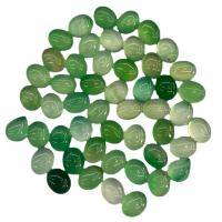 Natural Green Agate Beads, Oval, polished, DIY, green 