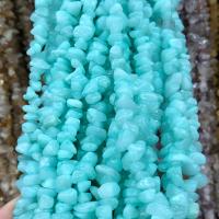 Amazonit Perlen, Klumpen, poliert, DIY, himmelblau, 5x8mm, Länge:ca. 80 cm, verkauft von Strang