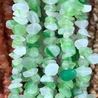 Handgefertigte Lampwork Perlen, Klumpen, poliert, DIY, grün, 5x8mm, Länge:ca. 80 cm, verkauft von Strang[