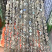 Labradorit Perlen, Klumpen, poliert, DIY, grau, 3x5mm, Länge:ca. 40 cm, verkauft von Strang