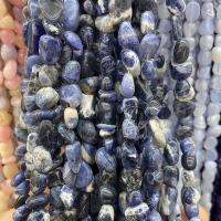 Sodalite Beads, Nuggets, polished, DIY, blue Approx 40 cm 