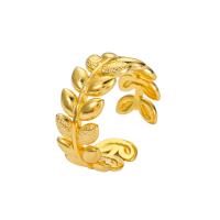Stainless Steel Finger Ring, 304 Stainless Steel, Wheat, plated, fashion jewelry & Unisex, golden 