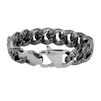 Stainless Steel Chain Bracelets, 316L Stainless Steel, polished, for man, 18mm .5 cm 