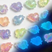 Miracle Acryl Perlen, Herz, DIY & glänzend, keine, 14x20mm, Bohrung:ca. 2.5mm, 10PCs/Tasche, verkauft von Tasche[