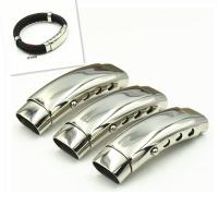 Stainless Steel Leather Cord Clasp, 316L Stainless Steel, polished, DIY & adjustable, original color Approx 