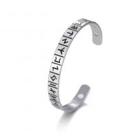 Stainless Steel Cuff Bangle, 304 Stainless Steel, fashion jewelry & for man, original color, 8mm, Inner Approx 65mm [