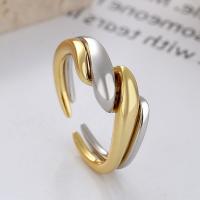 Brass Finger Ring, plated, 2 pieces & fashion jewelry & for woman 16mm 