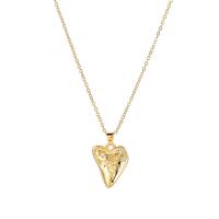 Rhinestone Zinc Alloy Necklace, with 2.36inch extender chain, Heart, KC gold color plated, fashion jewelry & for woman & with rhinestone, golden Approx 15.75 Inch 