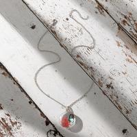 Glas Zink Legierung Halskette, Zinklegierung, mit Glas, rund, für Frau, keine, Länge:ca. 45-50 cm, verkauft von PC