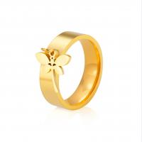 Stainless Steel Finger Ring, 201 Stainless Steel, Dragonfly, Vacuum Ion Plating & for woman 