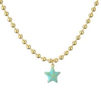 Cubic Zircon Micro Pave Brass Necklace, with 5cm extender chain, plated, fashion jewelry & micro pave cubic zirconia & enamel cm [