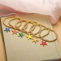 Cubic Zirconia Brass Bracelets, Starfish, plated, fashion jewelry & micro pave cubic zirconia 4mm cm 