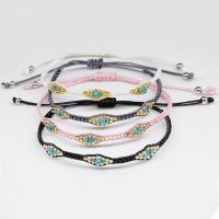 Glass Seed Beads Bracelets, Seedbead, with Wax Cord, fashion jewelry & for woman Approx 5.5-11 Inch [