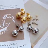 真鍮のスタッドのイヤリング, 銅, メッキ, ファッションジュエリー & 女性用, 無色 売り手 ペア