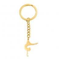 Stainless Steel Key Chain, 304 Stainless Steel, Vacuum Ion Plating, fashion jewelry 