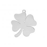 Stainless Steel Clover Pendant, 304 Stainless Steel, Four Leaf Clover, Vacuum Ion Plating, fashion jewelry & DIY [