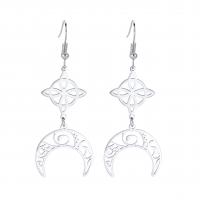 Stainless Steel Drop Earring, 304 Stainless Steel, Vacuum Ion Plating, fashion jewelry & for woman & hollow 