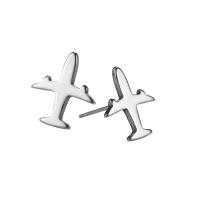 Stainless Steel Stud Earring, 304 Stainless Steel, Airplane, fashion jewelry & for woman, original color [