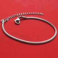 Titanium Steel Bracelet & Bangle, polished, Length Adjustable & fashion jewelry & Unisex original color 