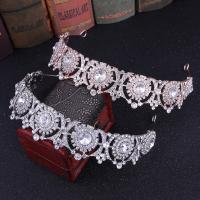 Bridal Tiaras, Zinc Alloy, with Crystal, fashion jewelry & for woman & with rhinestone Inner Approx 140mm 