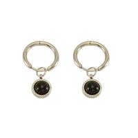 Titanium Steel Earrings, with Natural Stone, fashion jewelry & for woman, original color, 27mm,9mm [