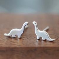 Brass Stud Earring, Dinosaur, plated, fashion jewelry & for woman 9mm [