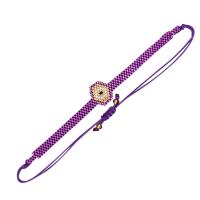 Glass Seed Beads Bracelets, Seedbead, handmade, Adjustable & fashion jewelry & for woman Approx 14 cm 