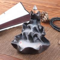Incense Smoke Flow Backflow Holder Ceramic Incense Burner, Porcelain, handmade, for home and office & durable [