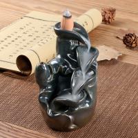 Incense Smoke Flow Backflow Holder Ceramic Incense Burner, Porcelain, handmade, for home and office & durable [