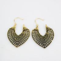 Zinc Alloy Drop Earring, Heart, plated, vintage & for woman 