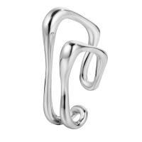 925 Sterling Silver Earring Cuff, plated, for woman & hollow 11mm 