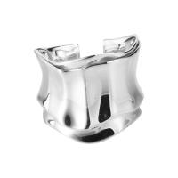 925 Sterling Silver Cuff Finger Ring, polished, vintage & adjustable & for woman, US Ring .5-7.5 
