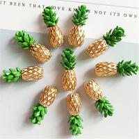 Hair Barrette Finding, Zinc Alloy, Pineapple, gold color plated, DIY [