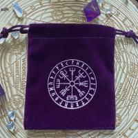 Bolsa de regalo de terciopelo, Polvo & multifuncional, Púrpura, 90x110mm, Vendido por UD[