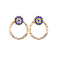 Zinc Alloy Rhinestone Drop Earring, gold color plated, fashion jewelry & for woman & with rhinestone [