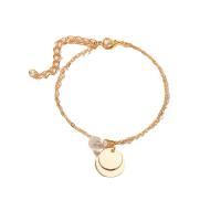 Zinc Alloy Crystal Bracelets, with Crystal & Iron, with 5cm extender chain, gold color plated, fashion jewelry & for woman, golden cm [