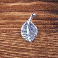 Zinc Alloy Leaf Pendants, antique silver color plated, vintage & fashion jewelry & Unisex Approx 38 cm [