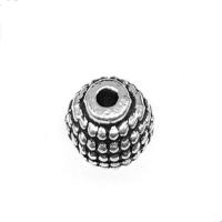 Perles intercalaires en alliage de zinc, Rond, Plaqué de couleur d'argent, Vintage & DIY Environ Vendu par sac