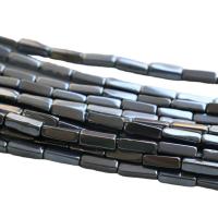 Single Gemstone Beads, Terahertz Stone, Rectangle, polished, DIY, black Approx 39 cm 