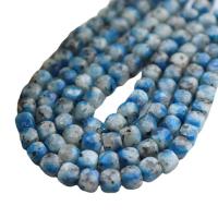 Perla De Cianita Natural, Cuadrado, Bricolaje & facetas, azul, 4x4mm, aproximado 95PCs/Sarta, Vendido por Sarta