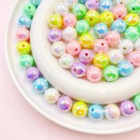 Perles acryliques plaquée, Acrylique, Rond, DIY & émail, plus de couleurs à choisir, 16mm Vendu par sac