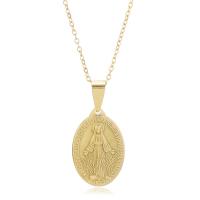 304 Stainless Steel, Oval, 18K gold plated, Unisex & oval chain Approx 19.7 Inch 