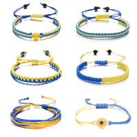 Fashion Jewelry Bracelet, Polyester Cord, with Zinc Alloy, Unisex & braided Approx 6.29-13.38 Inch 