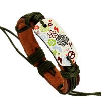 Rindsleder-Armbänder, Kuhhaut, mit Wachsschnur, Vintage & unisex, 12mm, Länge:ca. 6.7 ZollInch, verkauft von PC[
